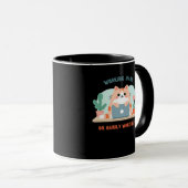 hart arbeiten oder kaum arbeiten lustige Meme Tasse (VorderseiteRechts)