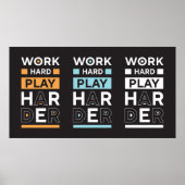 hart arbeiten poster (Vorne)