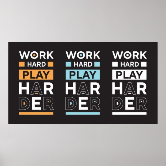 hart arbeiten poster (Vorne)