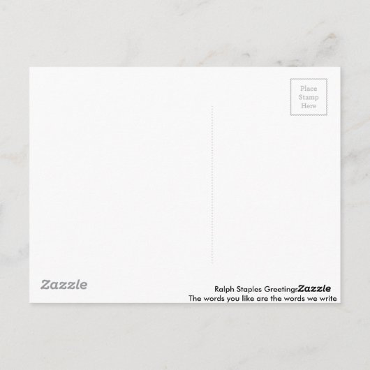 hart arbeiten postkarte (Rückseite)