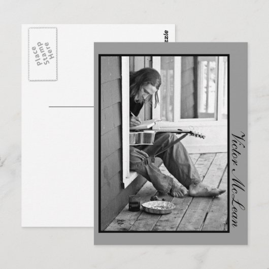 hart arbeiten postkarte (Vorne/Hinten)