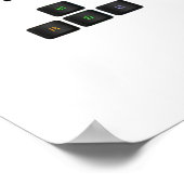 hart arbeiten - RGB Poster (Ecke)