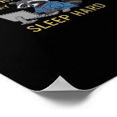 hart arbeiten, so hart spielen, hart schlafen, har poster (Ecke)