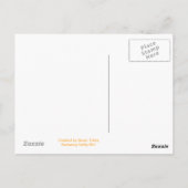 hart arbeiten - Teddy Bär auf Bagger Postkarte (Rückseite)