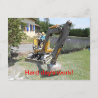 hart arbeiten - Teddy Bär auf Bagger