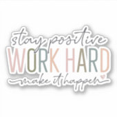 hart arbeiten, um es zu schaffen, Frauenvorstand Aufkleber (Vorderseite)