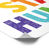 hart arbeiten und einen bescheidenen Klassenraum B Poster (Ecke)