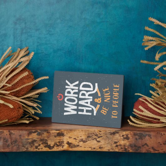 hart arbeiten und nett sein fotoplatte (Seite)