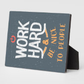 hart arbeiten und nett sein fotoplatte (Seite)