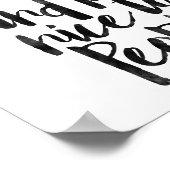 hart arbeiten und nett sein poster (Ecke)