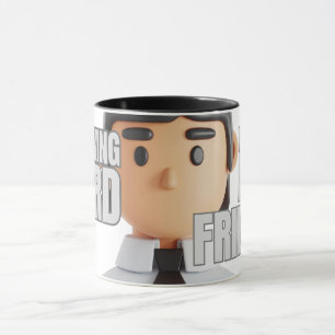 Hart arbeiten, warten auf Freitag – Bürohumer Tasse