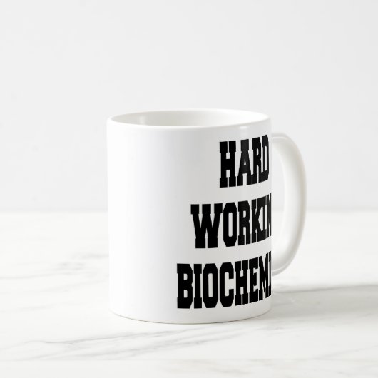 hart arbeitender Biochemiker Kaffeetasse (VorderseiteRechts)