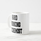 hart arbeitender Biochemiker Kaffeetasse (Vorderseite Links)