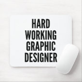hart arbeitender Grafikdesigner Mousepad (Mit Mouse)
