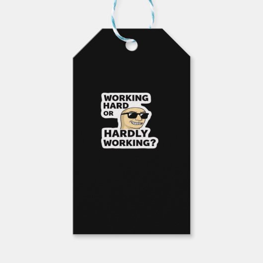 hart arbeitender oder kaum arbeitender lustiger Me Geschenkanhänger (Vorderseite)