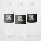 hart arbeitender oder kaum arbeitender lustiger Me Wasserflaschenetikett (Flaschen)