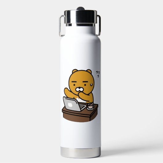 Hart arbeitender Ryan Kaffee Trinkflasche (Vorderseite)