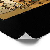 hart arbeitendes oder kaum arbeitendes lustiges Zi Poster (Ecke)