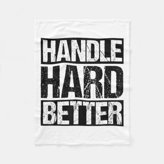 Hart besser umgehen Motivationsbotschaft Fleecedecke (Vorderseite)