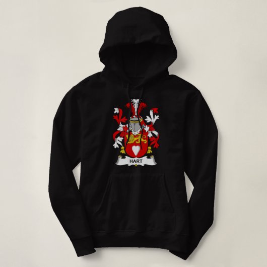 Hart Coat of Arms Familienwappen Hoodie (Design vorne)