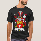 Hart Coat of Arms Familienwappen T-Shirt (Vorderseite)