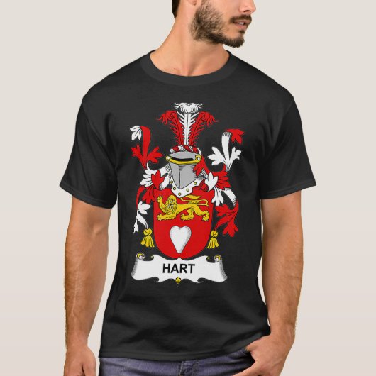 Hart Coat of Arms Familienwappen T-Shirt (Vorderseite)
