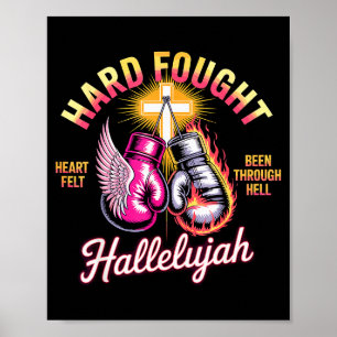 Hart erkämpfte Hallelujah Boxhandschuhe Glaube _1 Poster