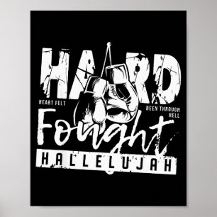 Hart erkämpftes Halleluja preise Jesus Bibelvers C Poster