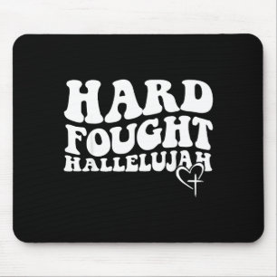 Hart erkämpftes Halleluja Retro Groovy Jesus Mousepad