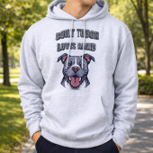 Hart gebauter Pit Bull - Bully-Hundliebhaber Grafi Hoodie