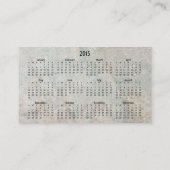 Hart gesotte kiesige Visitenkarte mit Kalender (Rückseite)