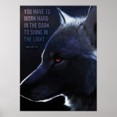 hart im Dunkeln arbeiten, um im Licht zu leuchten  Poster (Vorne)
