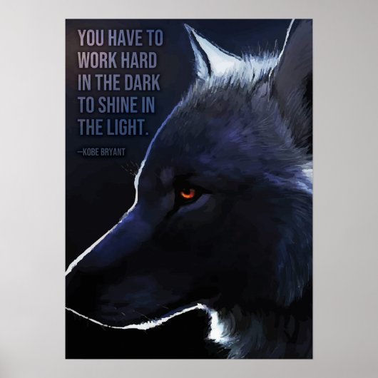 hart im Dunkeln arbeiten, um im Licht zu leuchten Poster (Vorne)