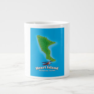 Hart Island New York New York Karte Jumbo-Tasse