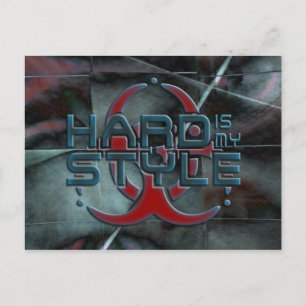 hart ist mein Stil - dunkles Mosaik   Härte Postkarte