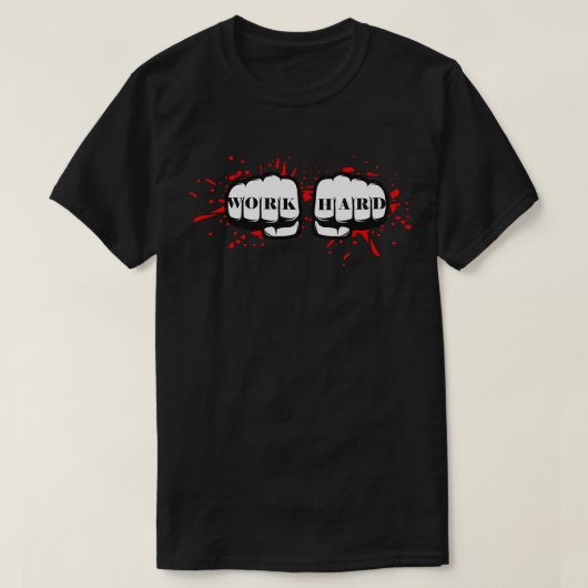 hart kämpfende Faust T-Shirt (Design vorne)
