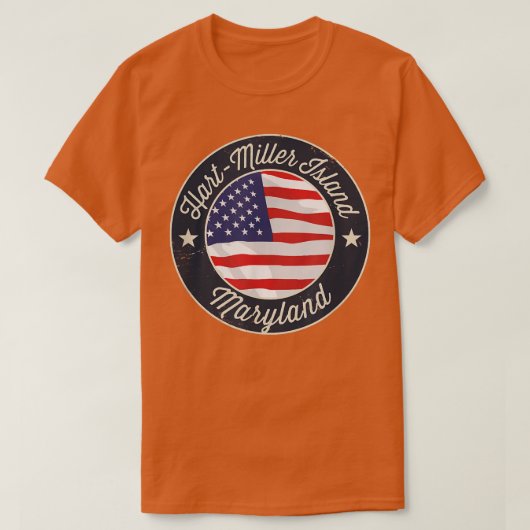 Hart-Miller Island - Patriotic Maryland Souvenir T T-Shirt (Design vorne)