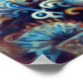 Hart Pastel Zeichne chinesische Menagerie Poster (Ecke)