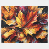 Hart Pastel Zeichnend Blätter für Herbst-Maple Fleecedecke (Vorderseite (Horizontal))