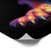 Hart Pastel Zeichnend chinesischer Foodohund Poster (Ecke)