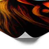 Hart Pastel Zeichnend chinesischer Fooshund farben Poster (Ecke)