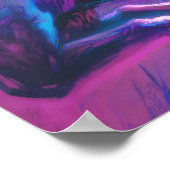 Hart Pastel Zeichnend Coole Töne Karussell Pferd Poster (Ecke)