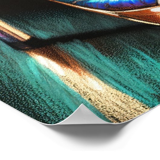 Hart Pastel Zeichnend eisige High Heels Weibchen Poster (Ecke)