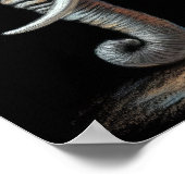 Hart Pastel Zeichnend Elefant Poster (Ecke)