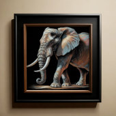 Hart Pastel Zeichnend Elefant Poster