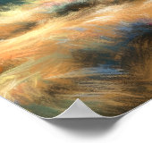 Hart Pastel Zeichnend Holzhütte im Wald Poster (Ecke)