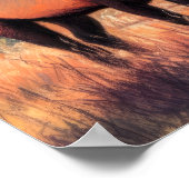 Hart Pastel Zeichnend Malen eines Elches Poster (Ecke)