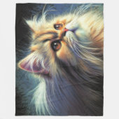 Hart Pastel Zeichnend persische Katze Fleecedecke (Vorderseite)