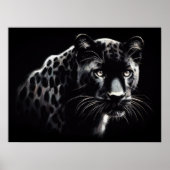 Hart Pastel Zeichnend Schneeleopard Poster (Vorne)