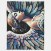 Hart Pastel Zeichnend schöner Angel Fleecedecke (Vorderseite)
